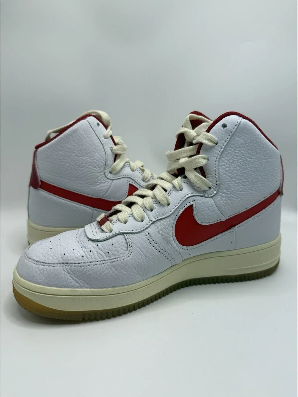 Nike Air Force 1 High Retro Sculpt Summit White Red DC3590 100 Size Womens 9